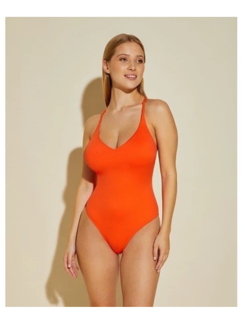 NWT Cosabella Vita Marina Sicilian Orange One Piece Swimsuit Ring Back Small